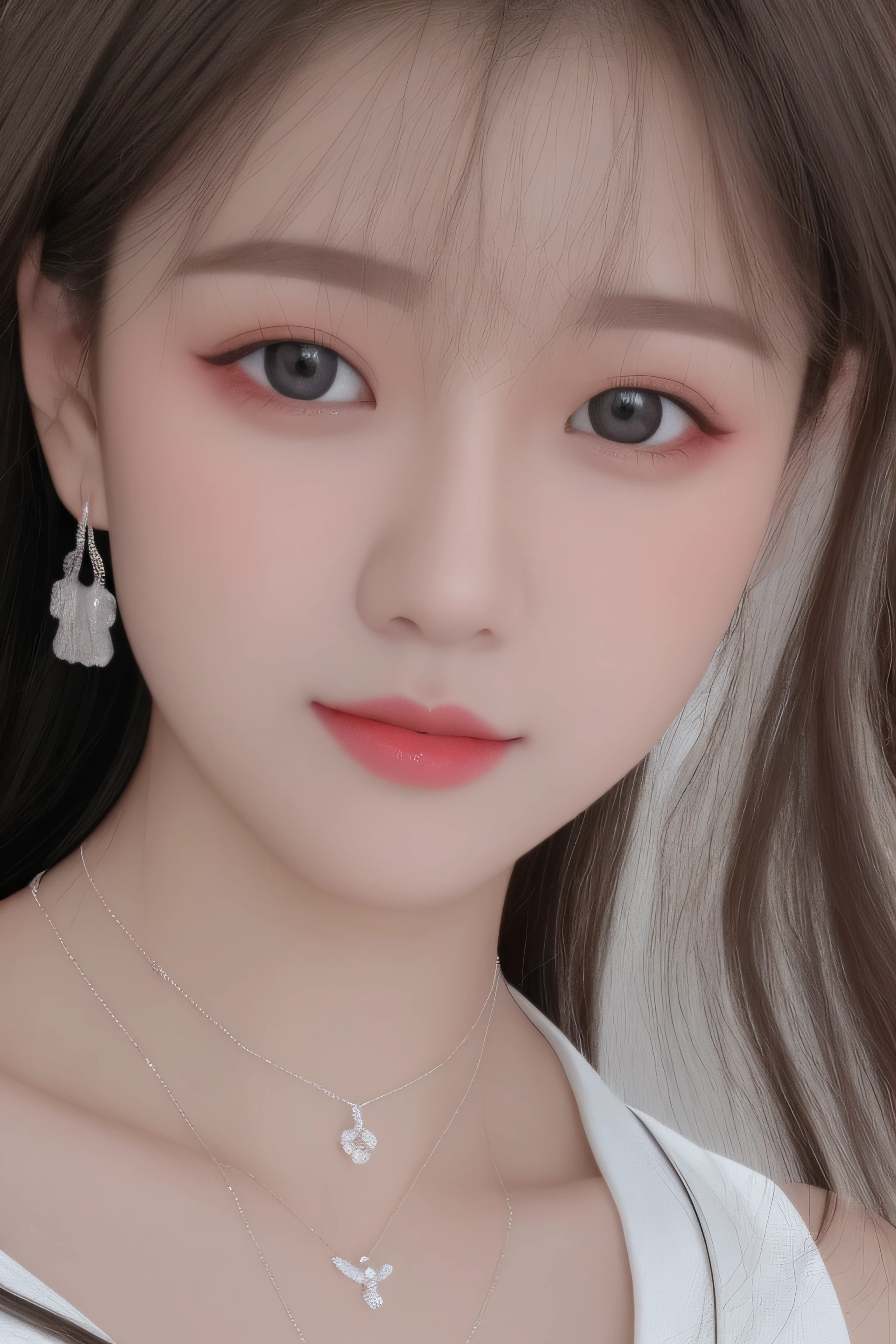 Best quality、tmasterpiece、A high resolution、1girll、Porcelain dress、hair adornments、choker necklace、jewely、pretty  face、Physically、Large breasts、mesmerizing eyes、Tyndall effect、realisticlying、Shadow Studio、edge lit、bicolor lighting、（highdetailskin：1.2）、8K  UHD、Digital SLR、softlighting、high high quality、volumettic light、sneak shot、photore、A high resolution、4K、8K、The background is blurred out，