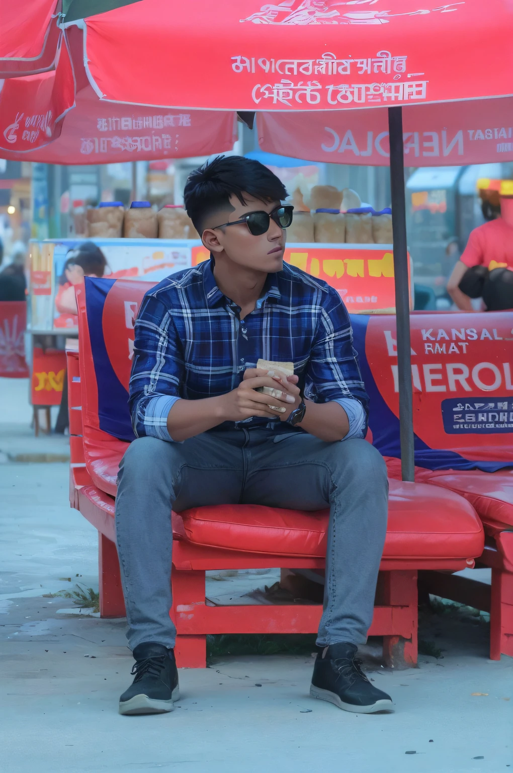 Decent Hair Cut , Bright Face tune  , Nice Background , shirt Color change , watch in left hand , 8k face , small Bread .