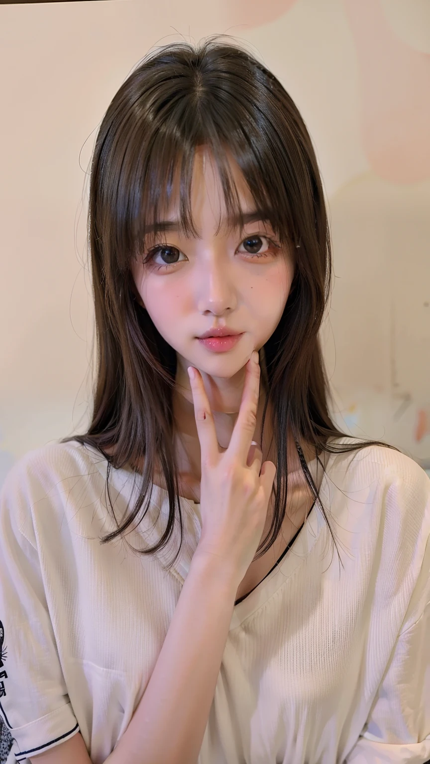 hightquality、A logo、colorful backdrop、Kawaii Girl