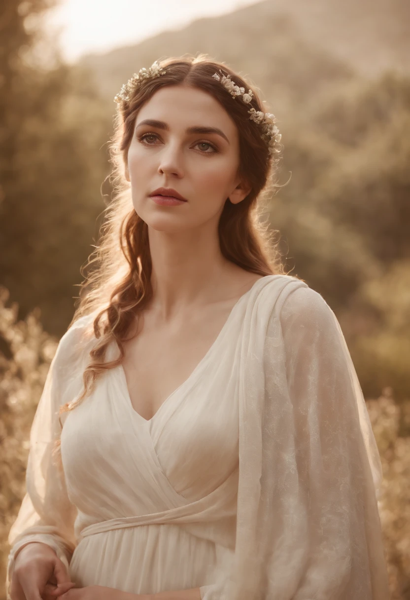 pre-raphaelite masterpiece, Extremely beautiful young fantasy princess in aesthetic forest, Glow, archs, Blonde hair, Backlit hair, Photorealistic, Dreamy, soft focus effect ,Sheer dress, medium size beautiful breast, deep cleavage,

 ....Tall, Athletic, Triangular Face, Fair Skin, long brown Hair, hazel Eyes, [[Curved Nose]], Thick Lips, Round Chin, Instagram model, cheerful smile, medium breasts, coral stain lipstick,
Masterpiece, hi res, 8k, award winning, RAW photo, high quality, 35mm photograph, film grain, bokeh, professional, 4k, highly detailed, 