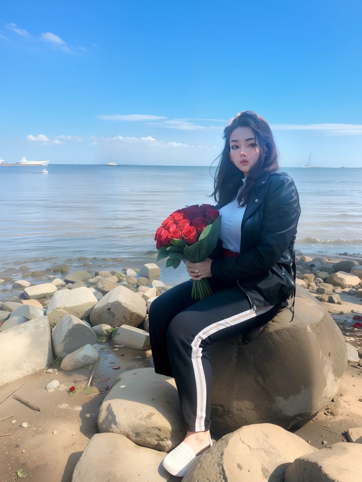 Large bouquet of red roses