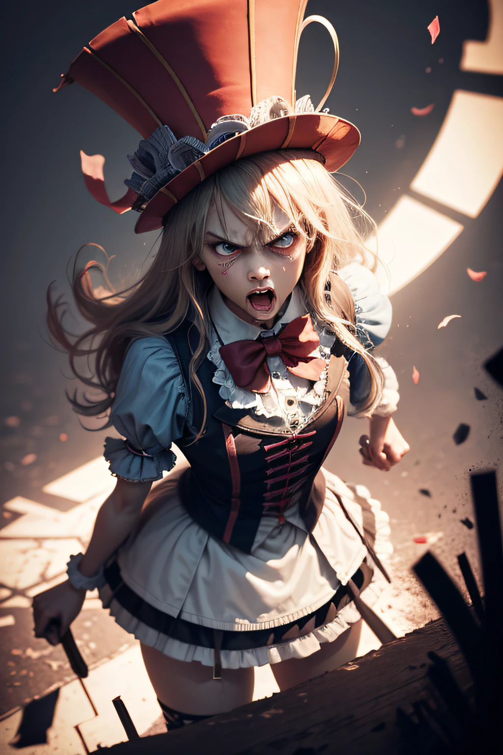psycho angry mad hatter from alice in wonderland no background logo