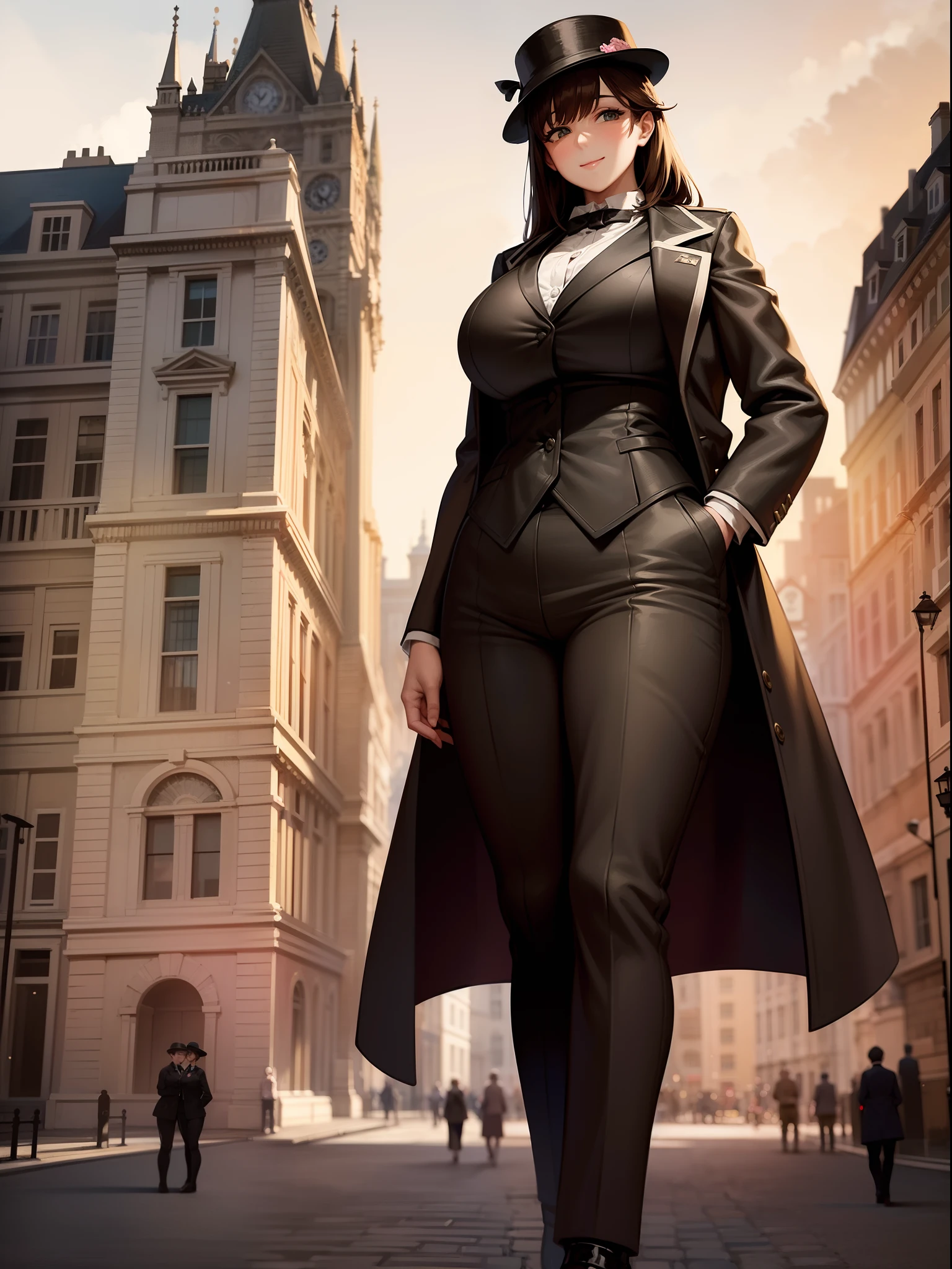sherlock holmes & watson,
huge huge huge huge huge huge busty 2 girls assemble,
sherlock holmes girl brown glen check frock coat,
side standing watson girl white formal suits,
detective,
gently,
elegance,
wind,
smile,
london,
baker street,
british,
real face,
real body,
real background,
((((masterpiece)))), high quality, very_high_resolution, large_filesize, full color,
