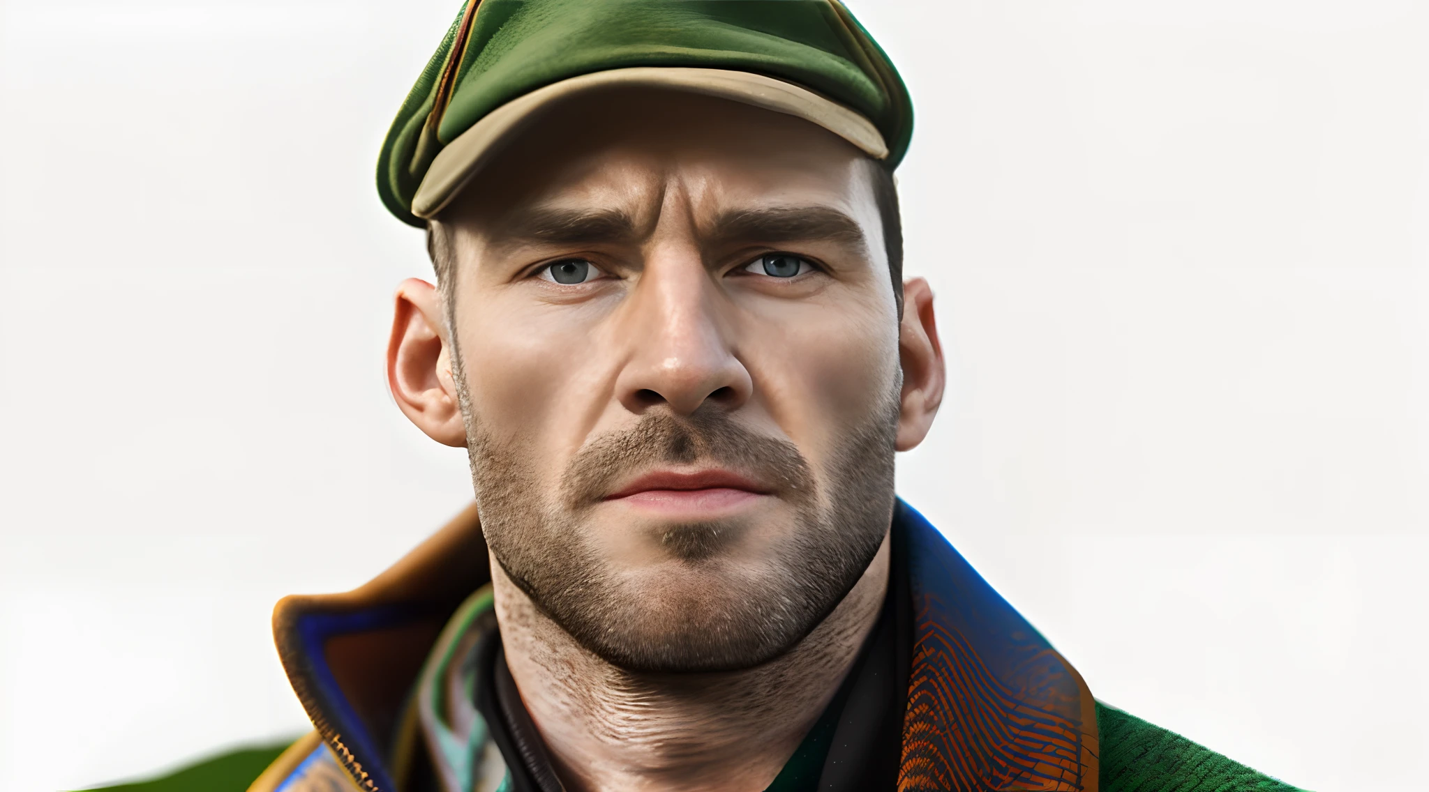 (muscular), irish man, , (35 years old) , (highres, realistic:1.2), detailed face,  expressive eyes,