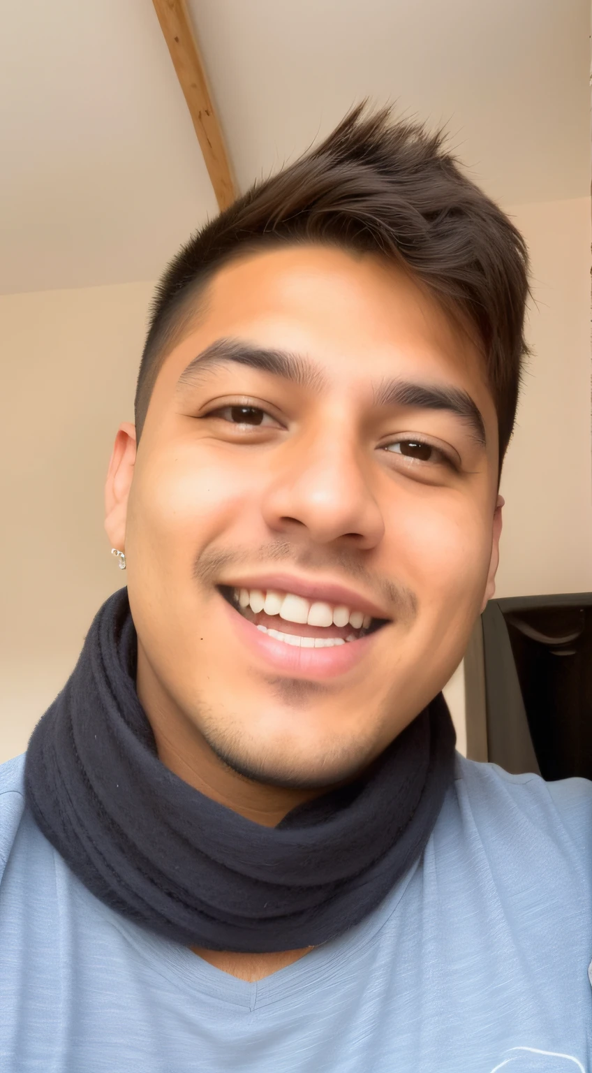 There's a man who's smiling and wearing a scarf., Christian Orrillo, Foto de perfil de la foto de cabeza, taken in the early 2020s, jose miguel roman frances, eloy morales, andres rios, around 1 9 years old, Brian Pulido, andrew gonzalez, tommy 1 6 years old, castigo samaniego, Imagen de perfil, Alex Miranda