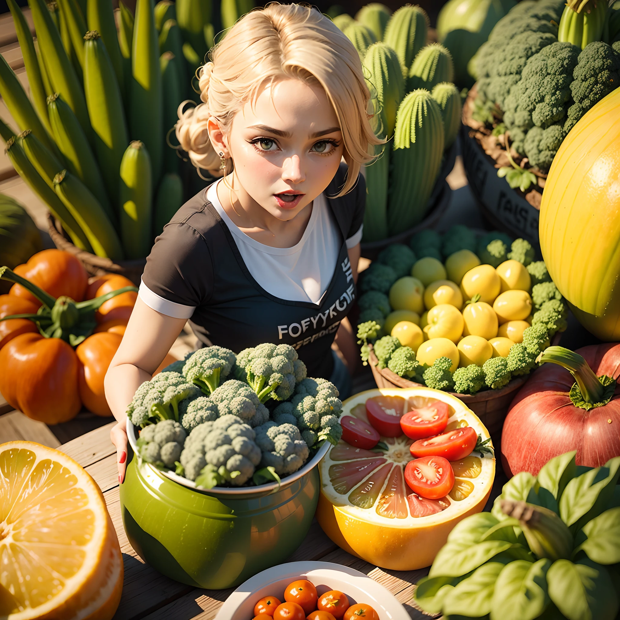 Advertising post of vegetables and foeyukts
