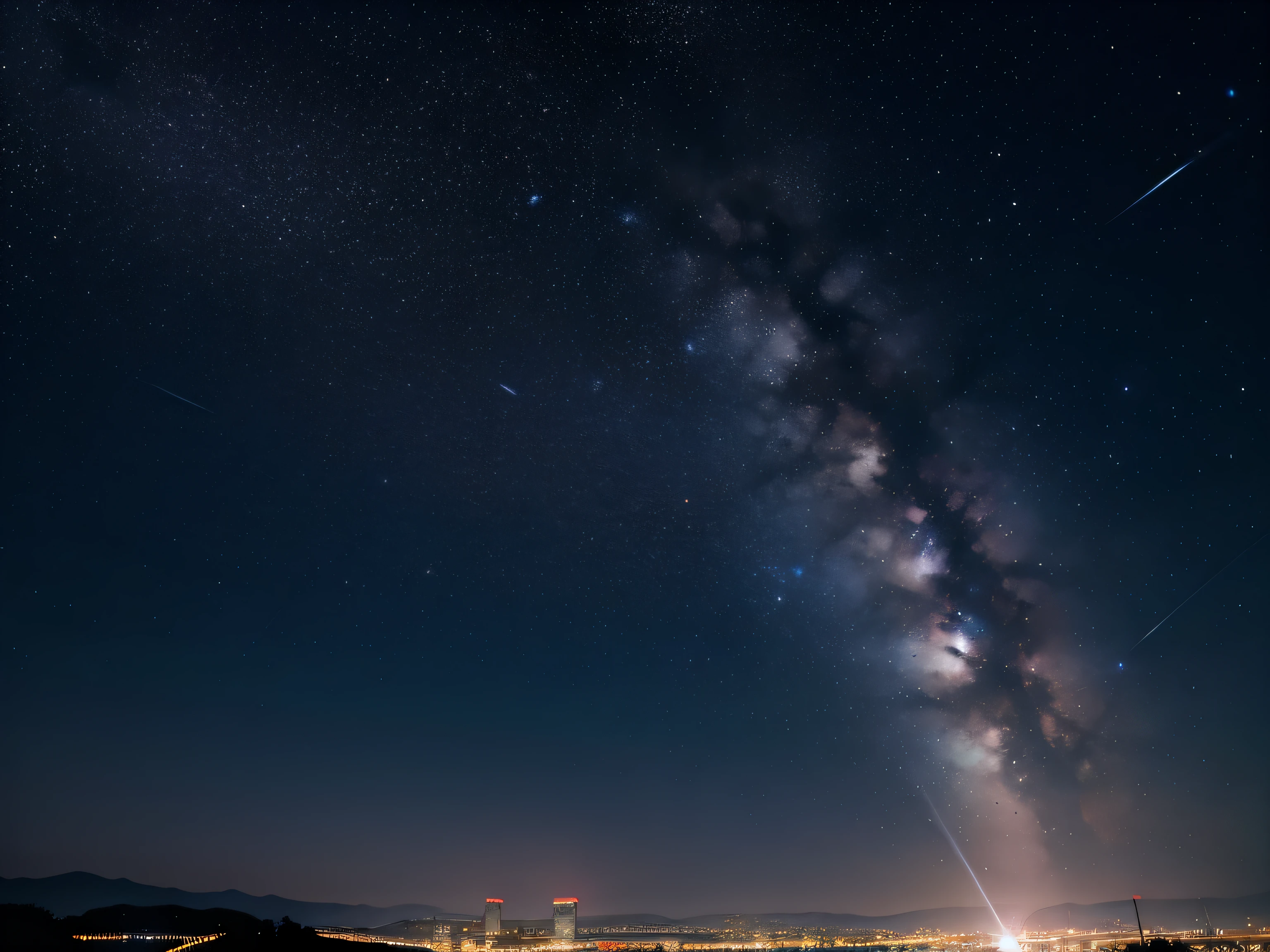 The stars shine。Meteor swarm。constellation。Shot with a Sony camera。