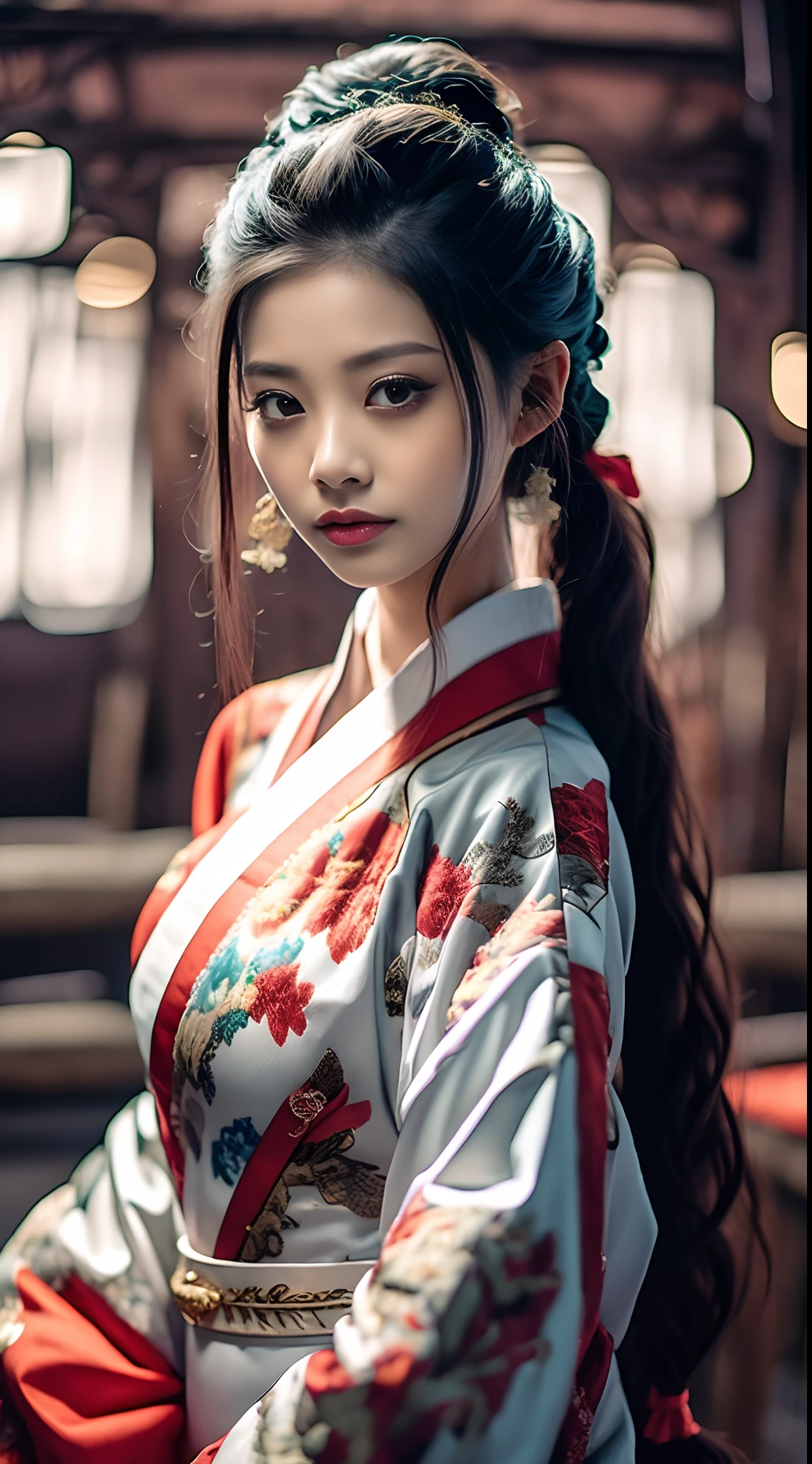 best quality, masterpiece, highres, wuxia 1girl, china dress, super Beautiful face, super beautiful eye, super beautiful hair