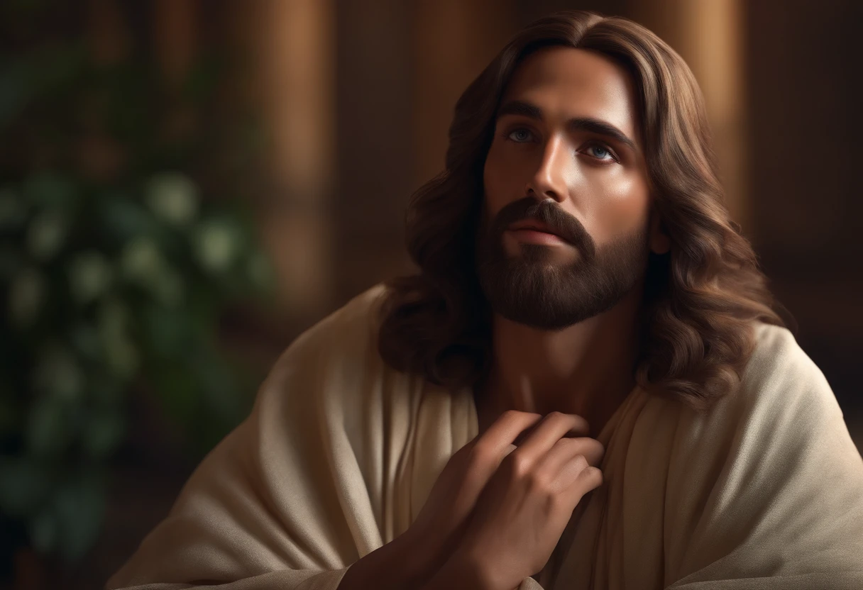 Jesus, ultrarealista, 8k