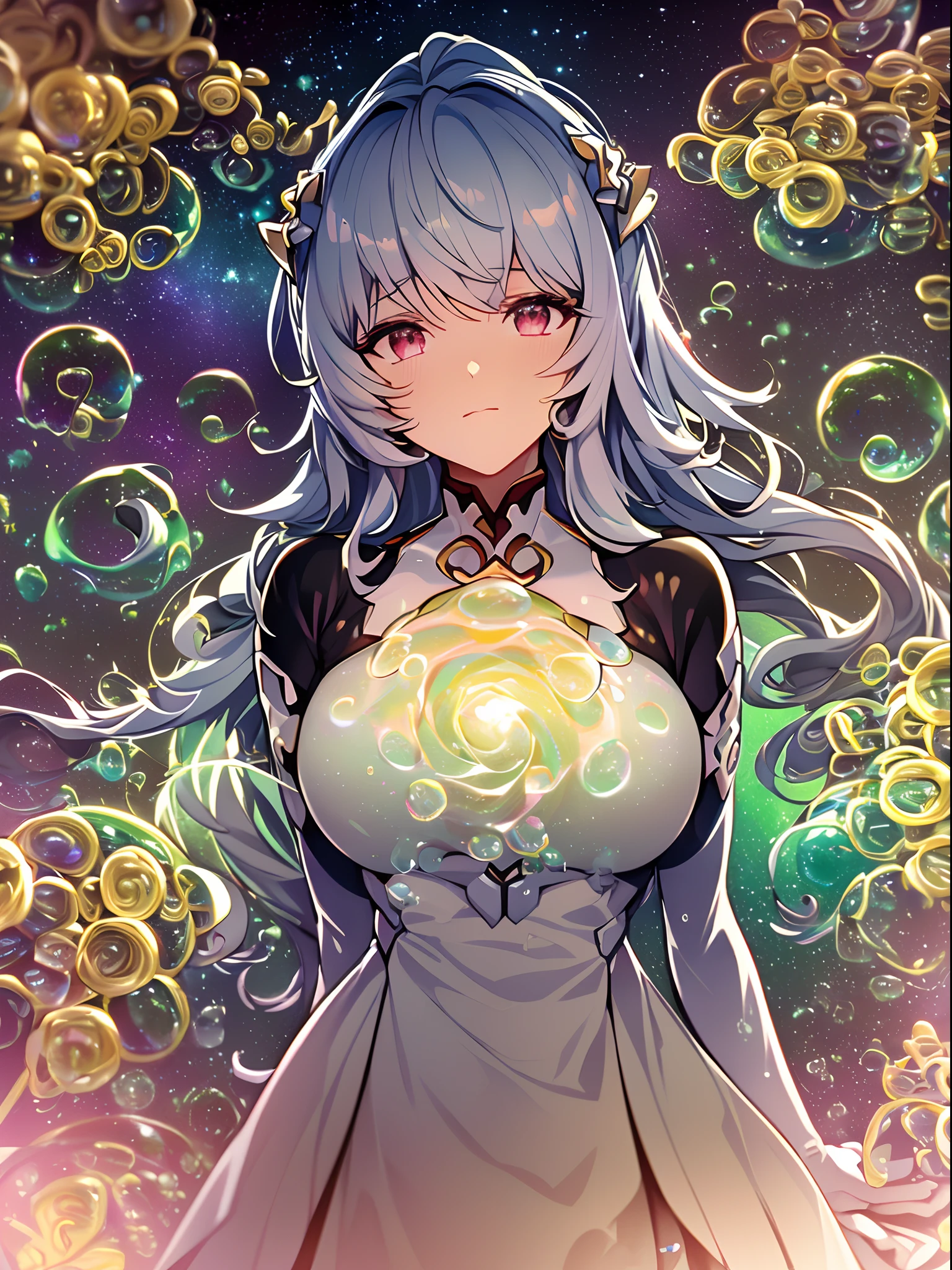 (((ayanami rei))),((((BREAK,Design an image with a fisheye lens effect, capturing a wide field of view with a distinctive, curved perspective.BREAK,)))((1girl:1.1,solo,blue whale,))(masterpiece,best quality, official art,aim to viewers, beautiful and aesthetic:1.3),((ultra high res,golden ratio,)) (4k),((seen from above,dawn,rainbow,in the ocean,raindrops, dreamland,beautiful sky,detailed aurora)),((((spiral bubbles,))))dynamic lighting, cinematic lighting,(fantasy,blur image,arms behind back,)((psychedelic)),((dreamy)),((holographic projection,))radiosity, physically-based rendering,automatic white balance), technological sense,Amazing,sharp focus,detailed background,rich background, (((high detailed skin,)))dynamic lighting,intricate detailed outfit,glowing eyes,watery eyes,((long hair,))deadpan,skiny,slender,smooth beast,white lolita dress,long sleeves,White gloves,headgear,(masterpiece sidelighting),(bishoujo,lustrous),(sky blue hair,pink eyes,）[[delicate fingers and hands:0.55]::0.85],(detail fingers),(((Ultra Photographic Quality,ultra wide angles)))),((incredibly absurdres,photoreality)),(realilty:0.7),((micro distance,bust,))diamond rings,((extremely_detailed_eyes_and_face)),(disheveled hair),FilmGirl,(dynamic configuration: 1.2),Brilliant,drifting Nebula,ethereal, glossy ,striking contrast,high saturation