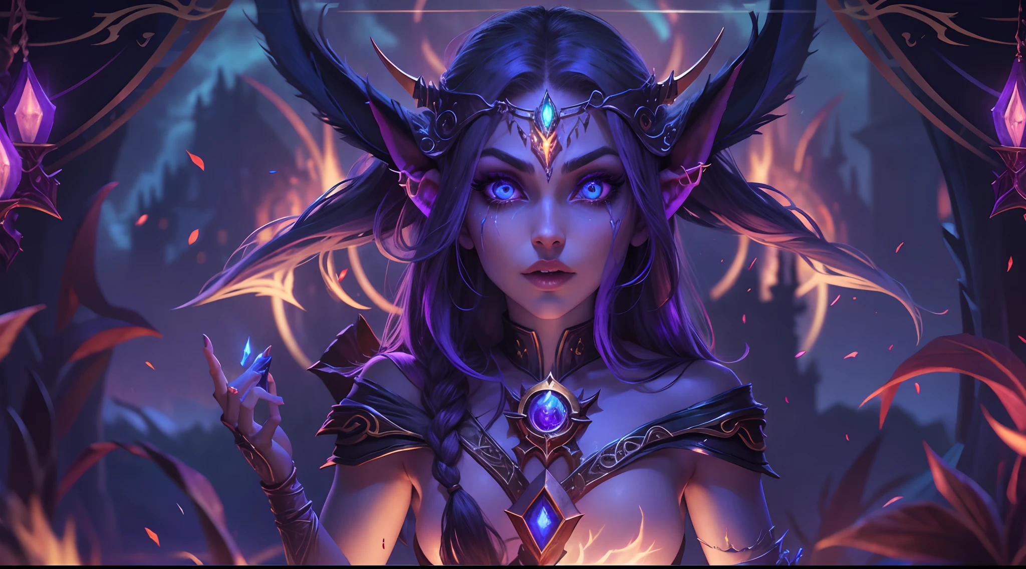 night elf,blood elf,assassin,healer,Teldrassil,blue eyes,warcraft,wow,fantasy world,dark shadows,beautiful glowing eyes