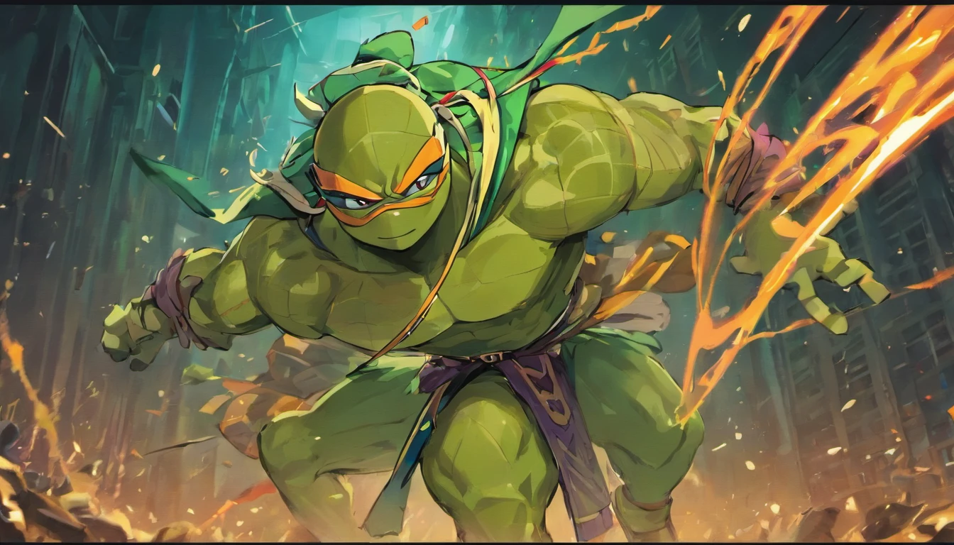 Ninja Turtle Fighting Poses in the New Movie Mutant Chaos