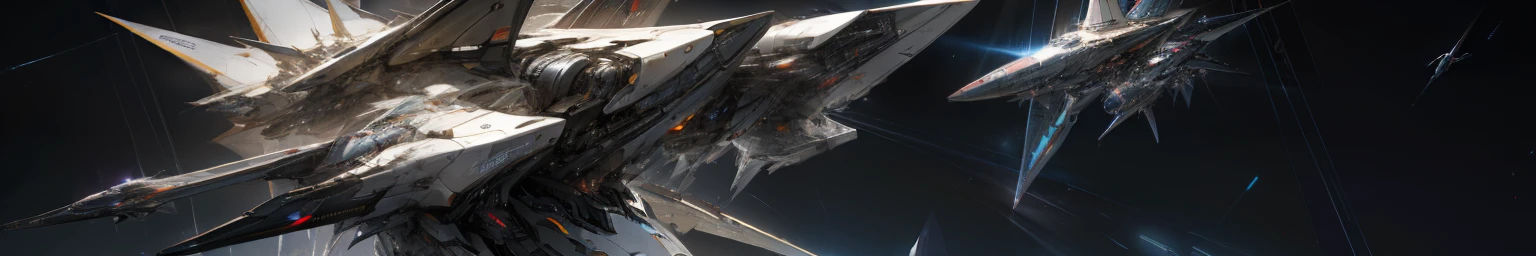 A top-down view, top down shot, chrome futuristic alien Jet fighter, Fantasy spaceship, Design a spaceship with a smooth design, hexagonal prism shaped craft, metalictexture, Advancedsense,cyber punk style,with black background,deep dark background,
