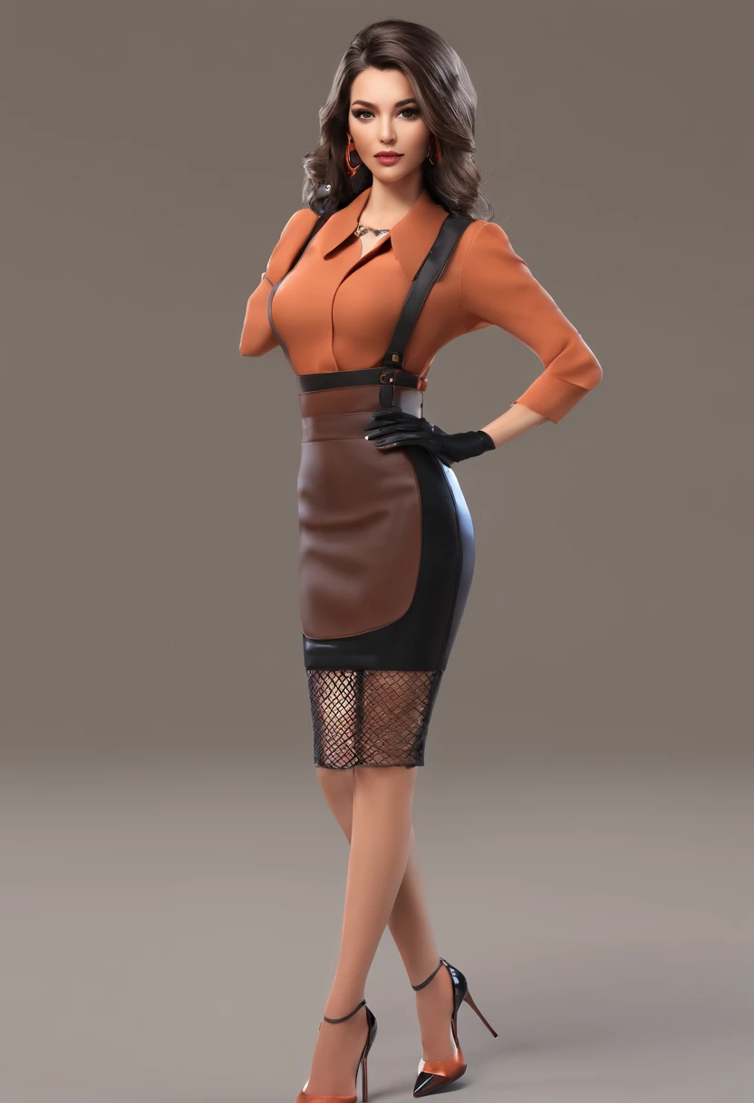 Super sexy woman,Suspender hip skirt,high-heels