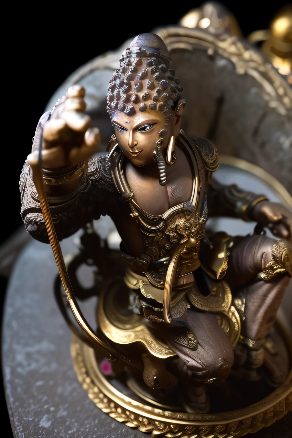 ((Best quality))), ((Ultra-detailed)), ((illustration)), Best quality at best，tmasterpiece，（Fidelity：1.2），(Wukong)，(BUDDHA STATUE:1.4)，wukong \(black myth\)