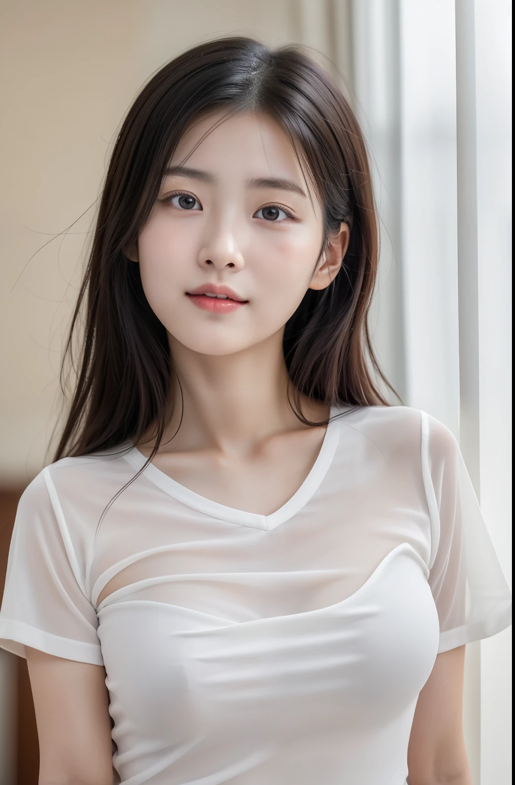 (8K、Raw photography、top-quality、​masterpiece:1.2)、(realisitic、Photorealsitic:1.37)、ultra-detailliert、超A high resolution、arafed asian woman in white shirt posing for a picture, beautiful japanese girls face, gorgeous young korean woman, japanese model, gorgeous chinese model, beautiful south korean woman, beautiful asian girl, beautiful young korean woman, realistic young gravure idol, asian beautiful face, korean girl, chinese girl, girl cute-fine-face, sakimichan hdri