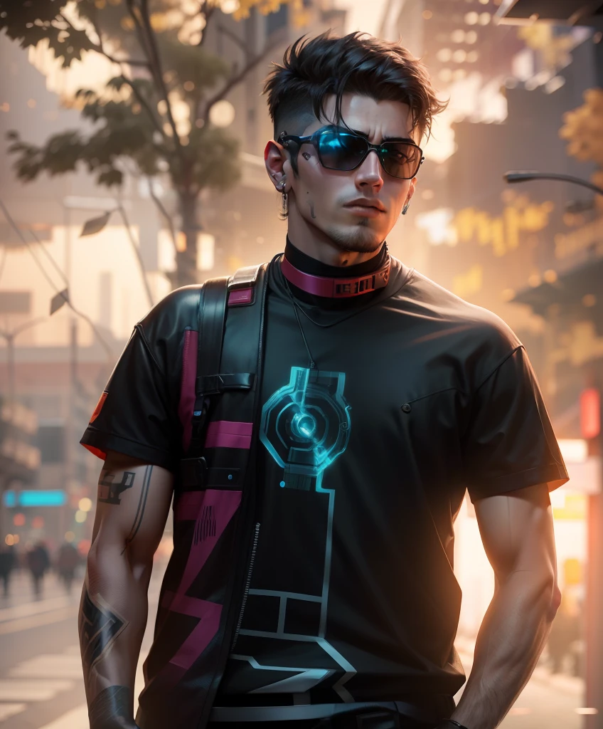 Change background cyberpunk handsome boy, realistic face, 8k, ultra realistic,