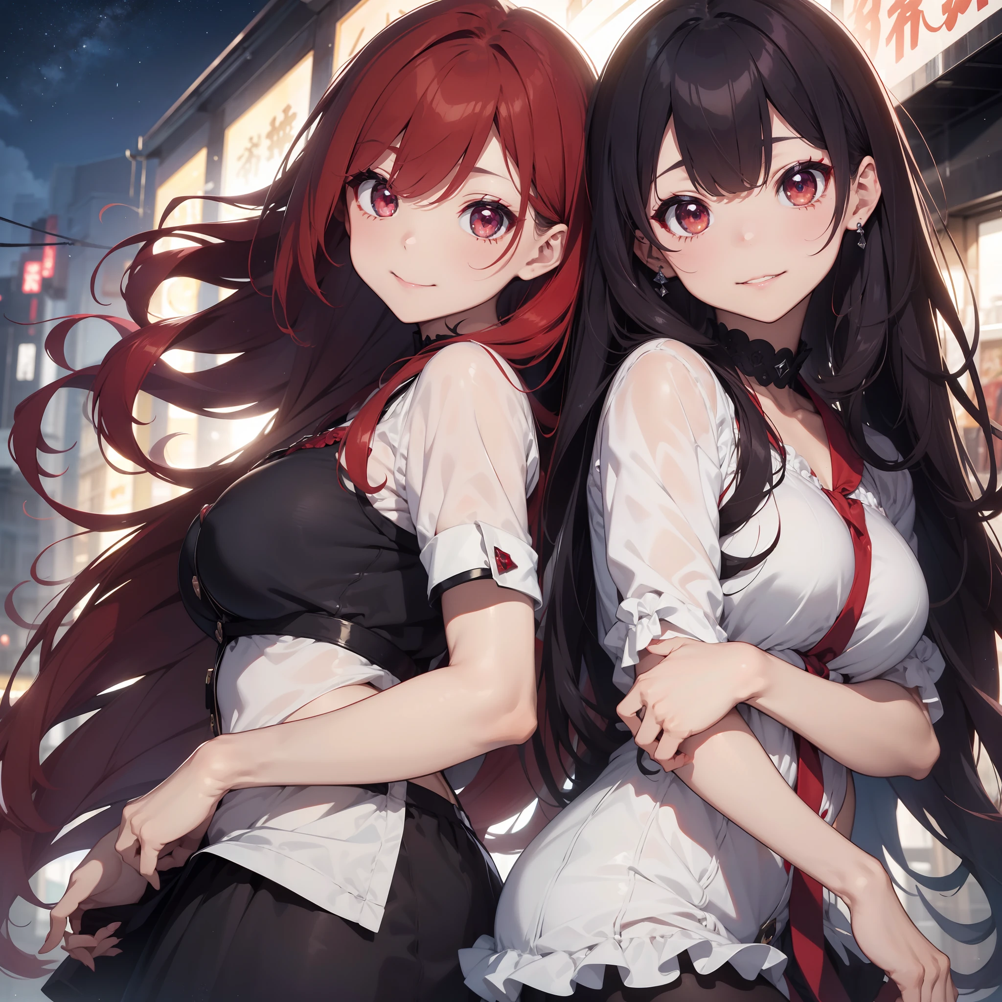 masterpiece、high-level image quality、High gloss、Soio、the whole、full-body view、front-facing view、Normal breasts、Rin々One girl with a funny face、Pearly luster、Luxury Jewelry、Realistic steel luster、Heavy armor、His arms folded、Diamond Gem Armor、、Glowing round eyes、Red hair color、Tejepero Smile、Hairstyle flowing sideways in hair styling、Red Eyeliner、Vermilion long eyeliner、Seductive makeup、red lipsticks、de pele branca、