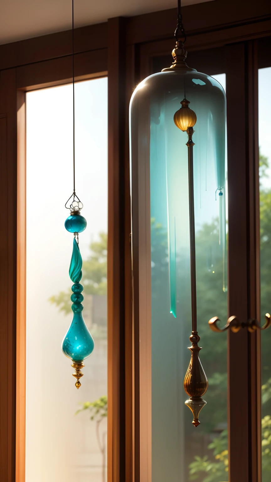 Glass wind chimes