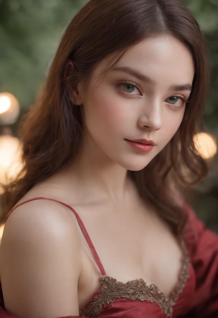 (((Bright red scar striped on her left cheek))) light skinned, Women around 19 years old, Natural gray hair, Unique green eyes, Wear Call, slender and graceful,, Beautiful, Candlelight in medieval atmosphere, Super Sharp Focus, Realistic Lens, Women's clothing in the Middle Ages, 4 colors (Scar:1.4)、[[Open legs、Spread your legs apart]]、(独奏)、dynamicposes、((erectile nipple))、(female pubic-hair)、(Puffy eyes:1.3)、 (Slim legs)、erotick、nffsw、Highly detailed ambient occlusion、Natural and harmonious composition、fine-art photography、Hair that covers the beautiful pubic area