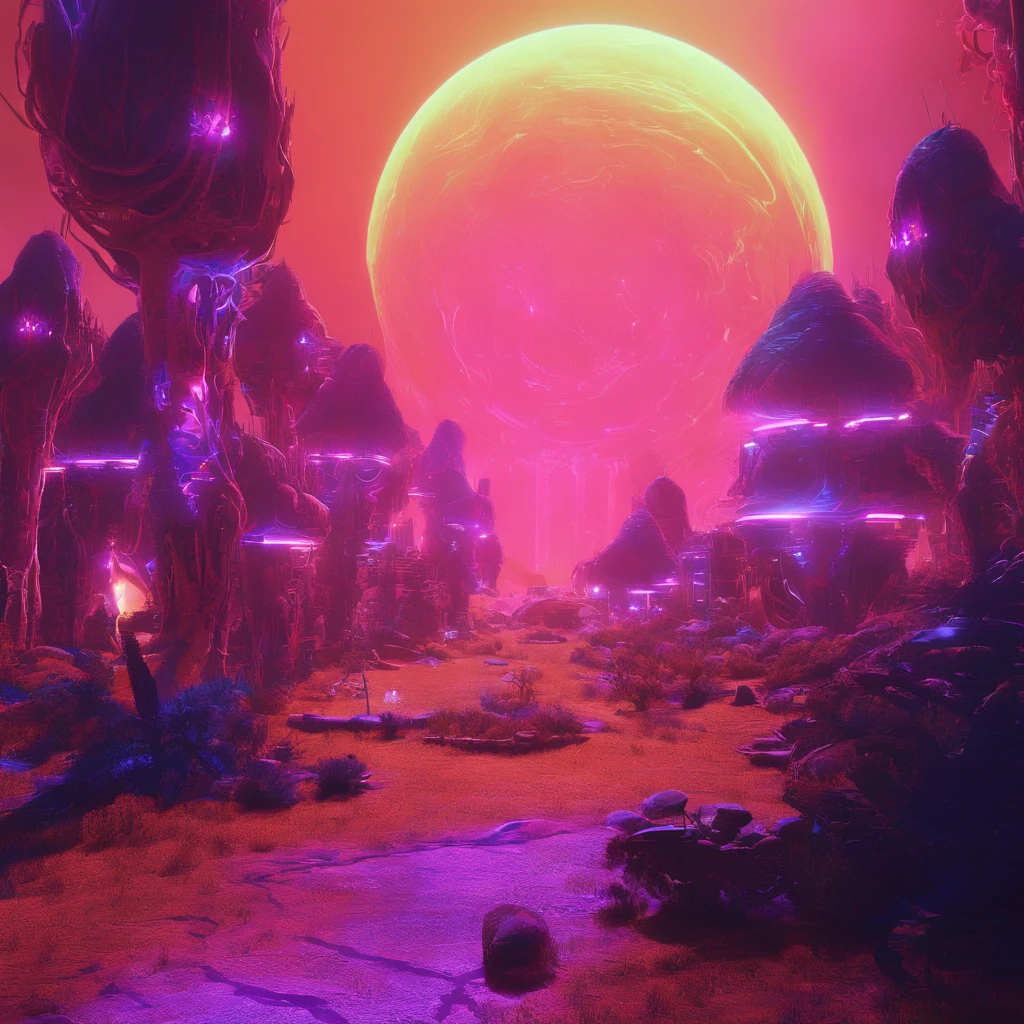 Illustration of mine farms,Stereo equidistance,starlights,dingdall effect,Light and shadow intensification,3D modeling,Four-dimensional model,Virtual Engine,rendering,Studio lighting,The light shines,fantasy atmosphere,vibrant with colors,8K,Surface reflected light