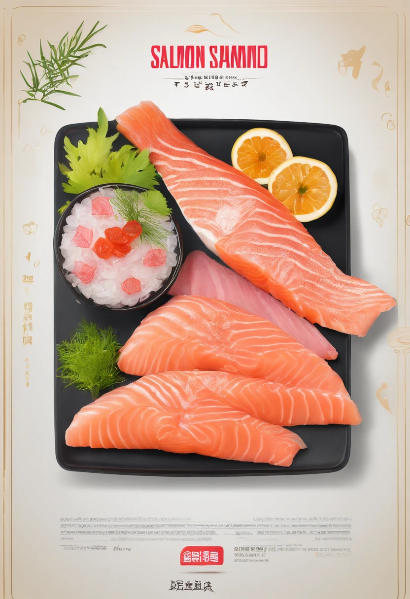 For commercial use,Salmon sashimi platter,Advertising images