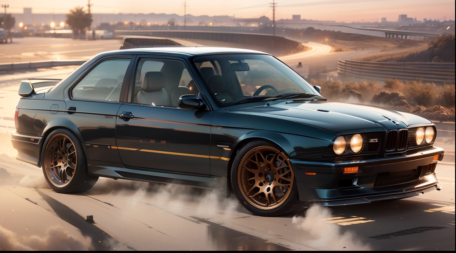 (kuvshinov:1), (samdoesart:1.1), (dreamlikeart:1), (nvinkpunk:1.4), (from_side:1.0), (wide angel view:1.2) bmw M3 E30 in cyberpunk city, concept art, multi-colored ribbons, old paper texture, highly detailed, (large viewport showing a detailed planet:1.1), (very detailed sky:1.2), (highly detailed background:1.3), highly detailed, concept art, beautiful intricate filegrid facepaint, intricate, elegant