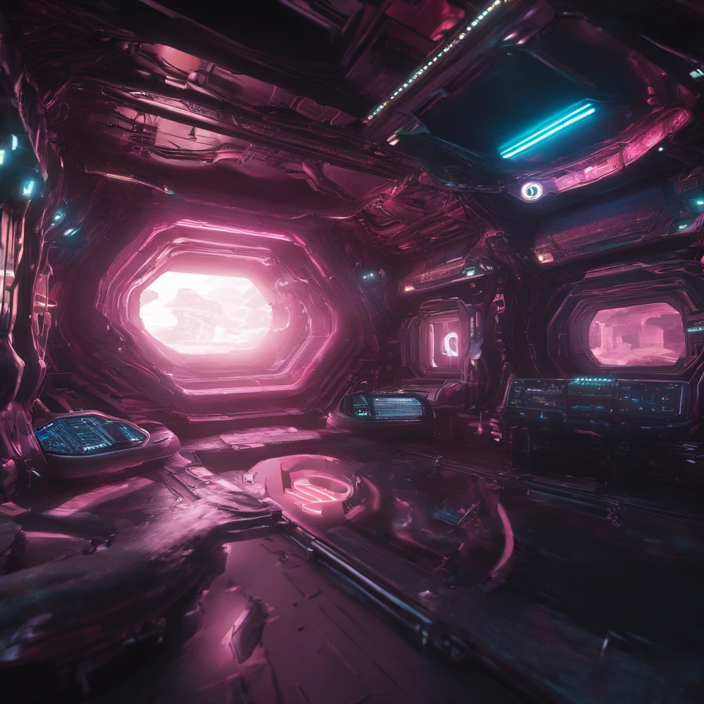 Cyberpunk mines，Stereo equidistance，starlights，dingdall effect，Light and shadow intensification，3D modeling，Four-dimensional model，Virtual Engine，rendering，Studio lighting，The light shines，fantasy atmosphere，vibrant with colors，8K，Surface reflected light