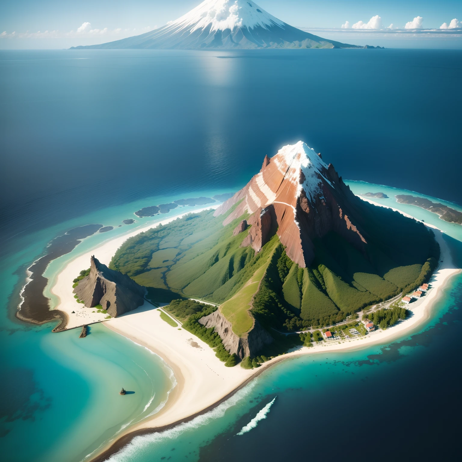 An uninhabited island with nothing but volcanoes