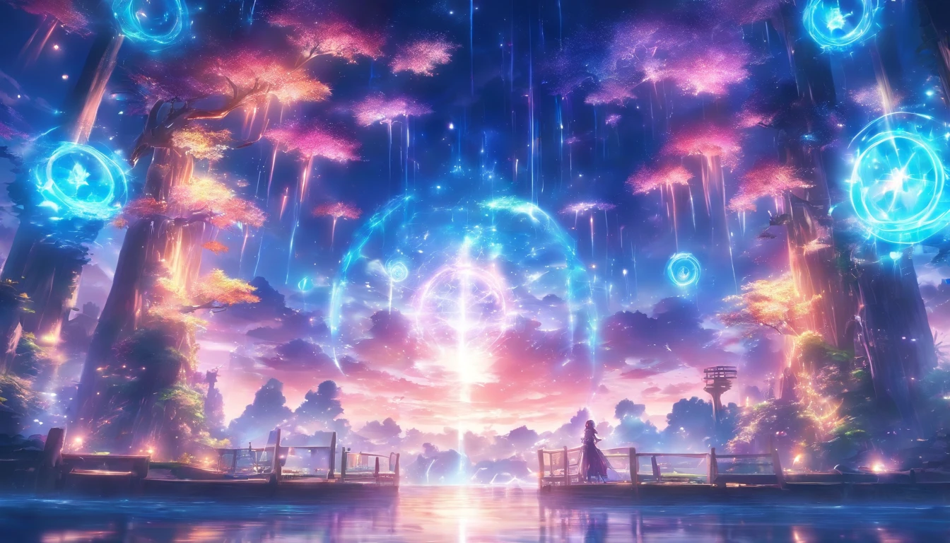 A fantasy world with magical portals, Everything was magical, The atmosphere has a magical atmosphere, photograph realistic, High details, Best quality, 4K