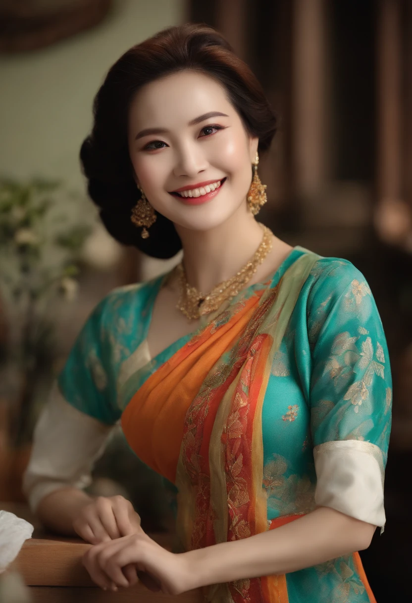 house wife、a smile、The upper part of the body