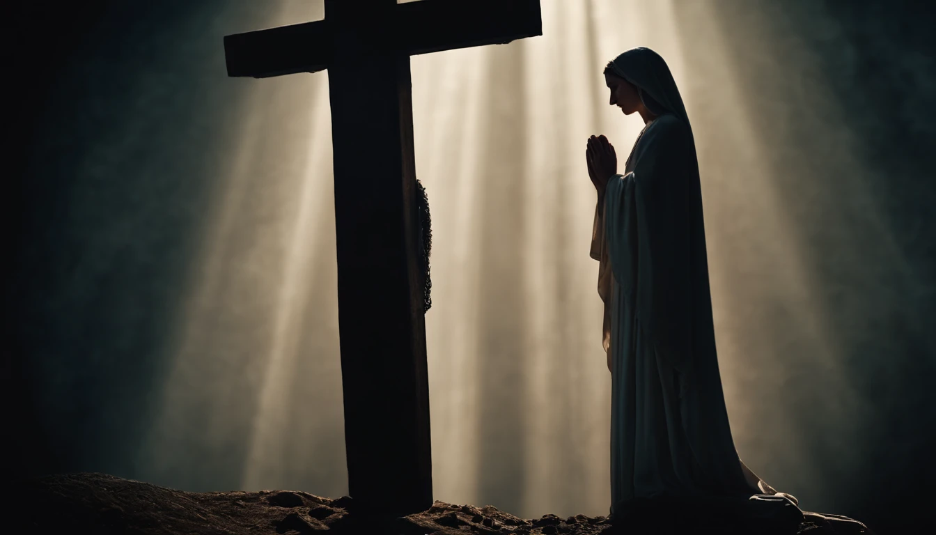 Mary at the foot of the cross of Jesus crucified and at his side the disciple whom Jesus loved