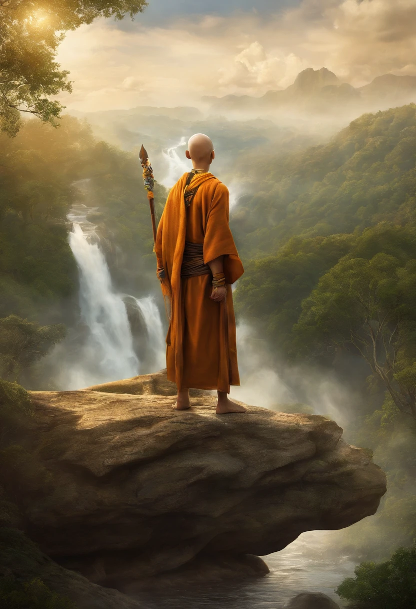 The prompt I generated for the theme "avatar aang" is:

"Aang, the last airbender, in a picturesque landscape, with flowing winds and wisps of air, surrounded by vibrant colors. (best quality, realistic), highly-detailed, anime-style artwork with smooth lines and intricate shading. Aang's expressive blue eyes glowing with a sense of adventure and determination. His distinct arrow tattoo on his forehead and his traditional airbender robes flowing in the wind. A serene atmosphere with a touch of magical aura in the background, symbolizing Aang's connection to the elements. The soft, diffused lighting accentuating the tranquil setting and highlighting the natural beauty. A perfect balance of green landscapes, clear skies, and breathtaking scenery, transporting us to the world of Avatar."

Please note that this prompt is just an example based on the given theme. You can build upon it and add more specific details to make it even more engaging and tailored to your vision.