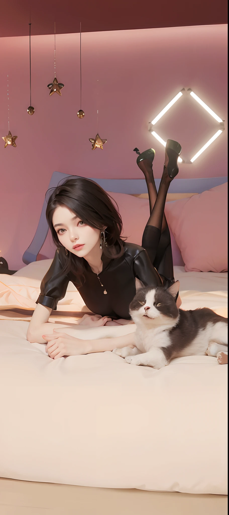 Skinny female,emaciated,the ribs,innominate bone,pelvic bone,sternum,flatchest,big breasts thin waist,Thin leg,tightsuit,leather pant,slippers