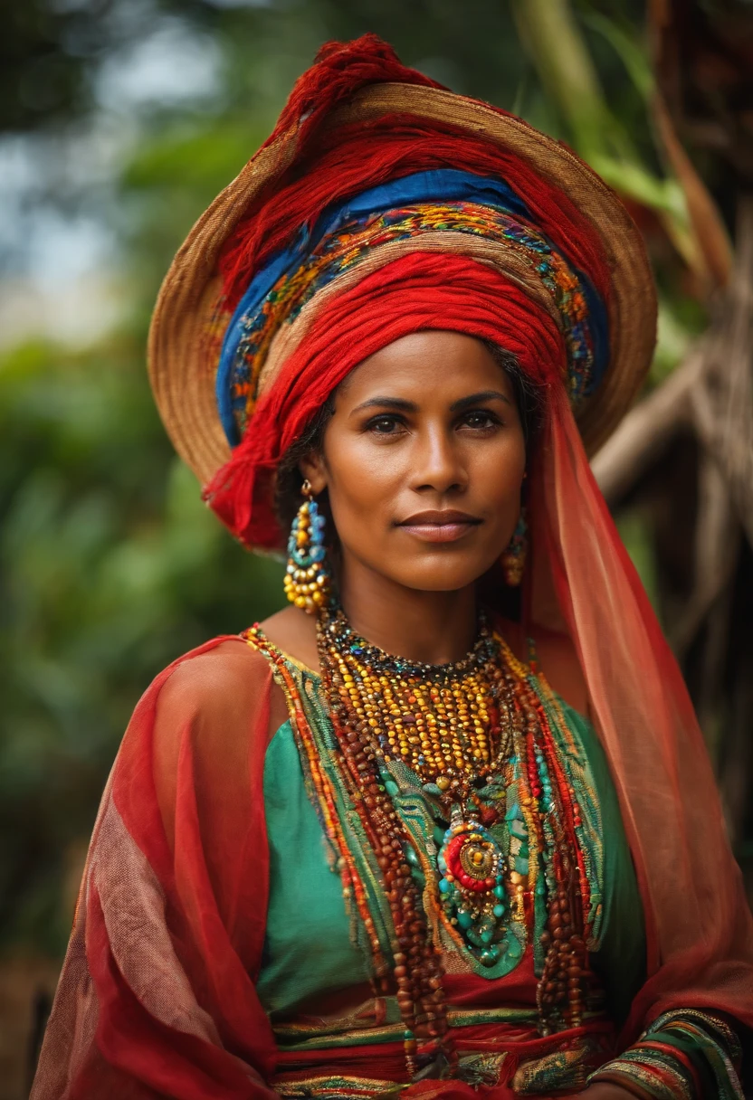 Beautiful caiçara woman, na janela