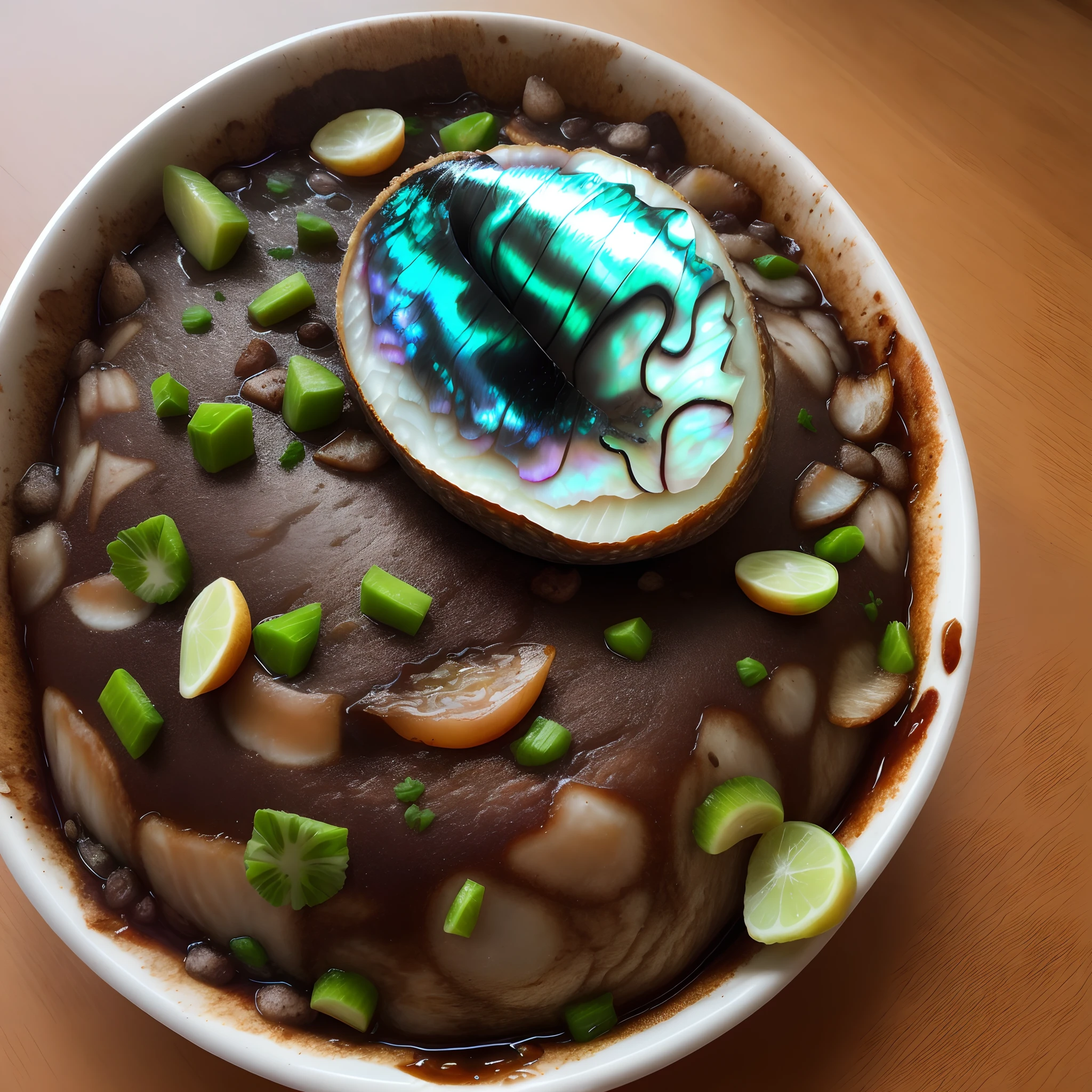 Abalone with open hair