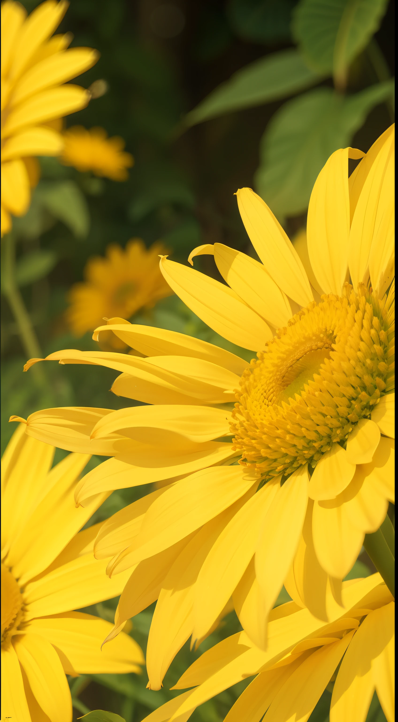florals，colorful，Hazy background，and the sun was shining brightly，natural soft light，high detal，Perfectcomposition，first person perspective。