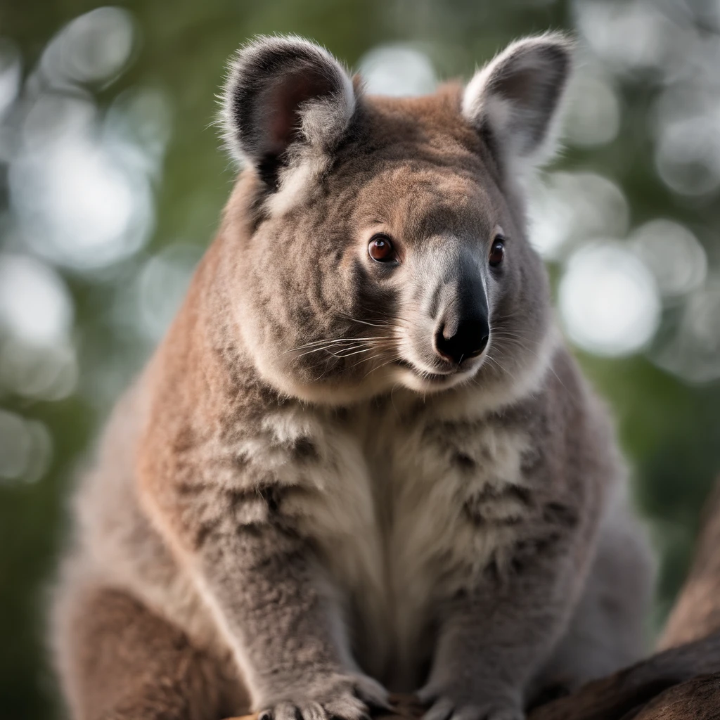 animals, cat, rabbit, fox, and especially the koala, on a white background, with colorful stars for commercial advertising, 8k, high definition, high quality,