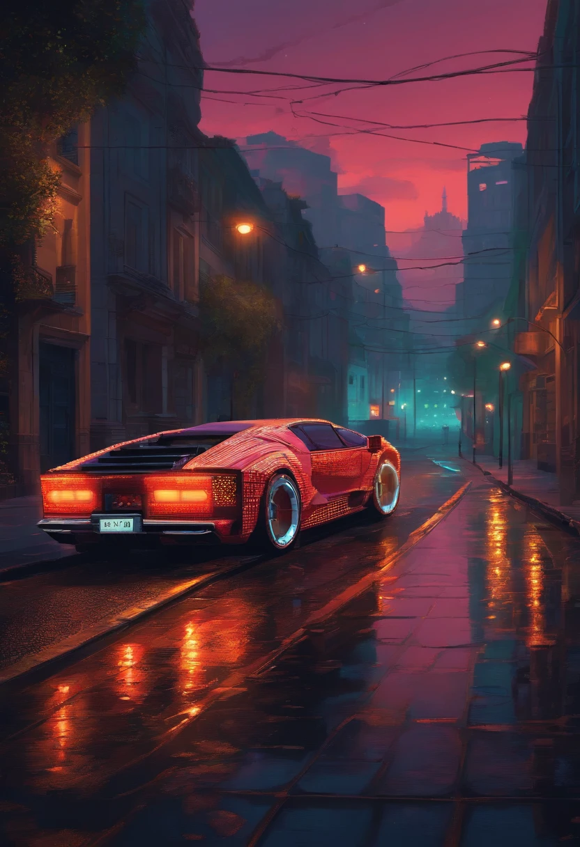 Coche pixel art