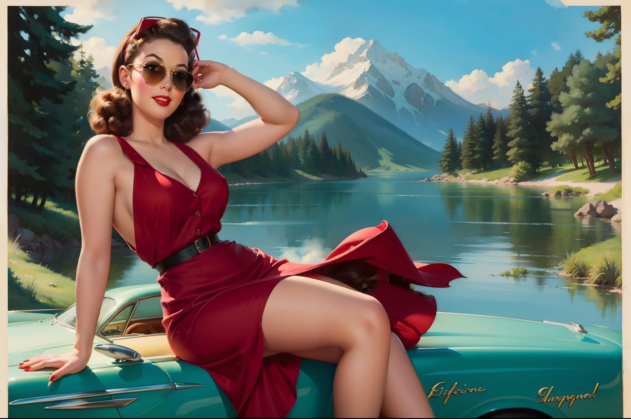 beach ，A beautiful mature girl is lying on a beach chair，Exquisite facial features，plump figure，Red wine in hand，The lively crowd behind，8k，Super fine，hyper-realistic，masterpiece，Describe the subtleties，Rich details