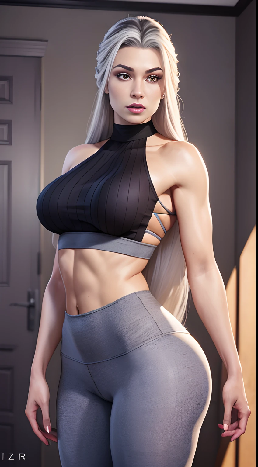 lindo, (obra-prima: 1.2), (melhor qualidade: 1.2), perfect lighting, seios grandes,
gray hair
Sindel's Hair
long hair pulled back
Long, straight hair back
multicolored hair
Sindel, 8k, perfect hands,((obra-prima)), (melhor qualidade) textura, legging pants, camiseta