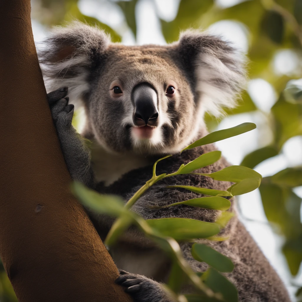 animal,koala,fundo branco,estrelas coloridas,8k,