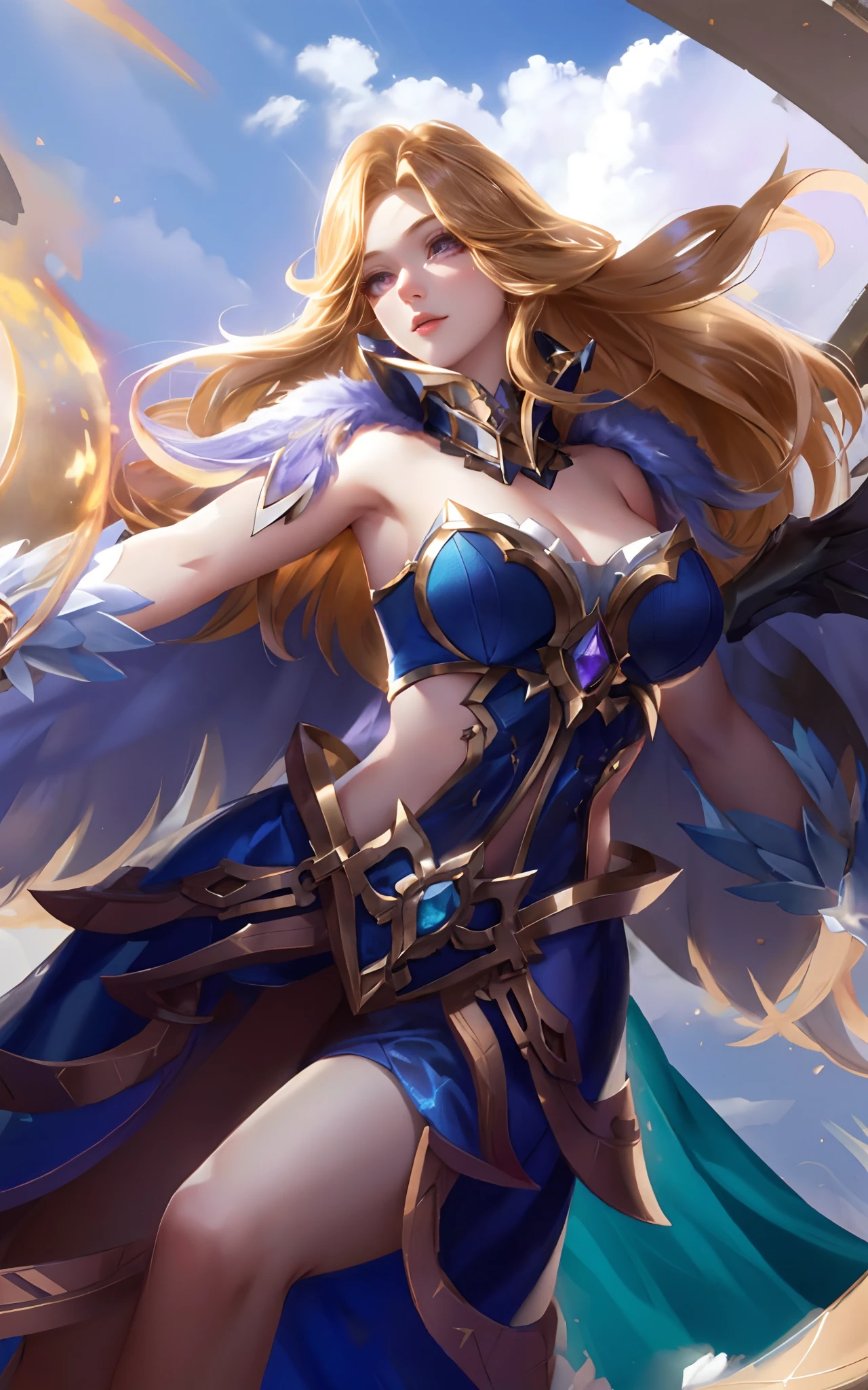 Legendary Kda League、Super beautiful big glowing eyes、Best Quality, 1girl in, nffsw, Solo, Long hair, Short hair, Dress,
