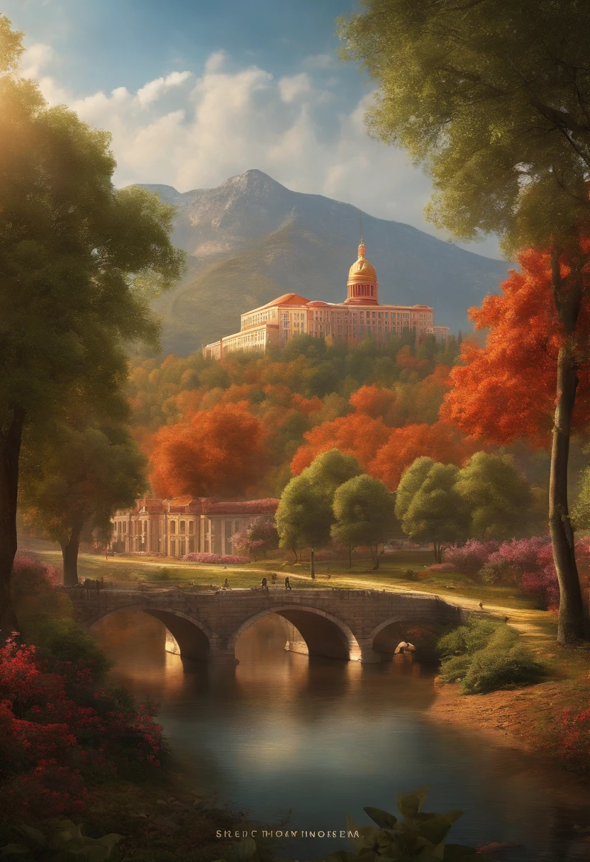 Capture the essence of an idealistic world where communism reigns supreme. Show the beauty of a single state where everyone works together for a brighter future. Emphasize the realism and high quality of the image, highlighting the details of this utopian society