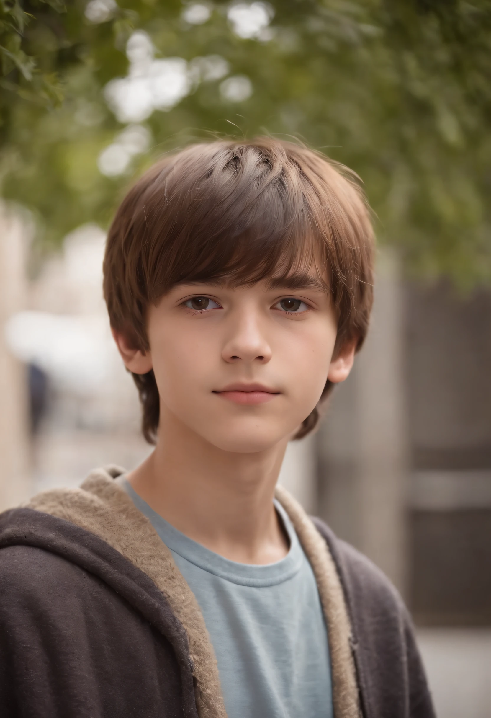 A naked fourteen year old boy, muy hermoso, piel blanca, rasgos finos, light brown eyes, light brown hair, small slanted eyes, mirada seria, mirada triste, desvestido, en la sala de estar, gafas discretas, desnudo, cuerpo completo