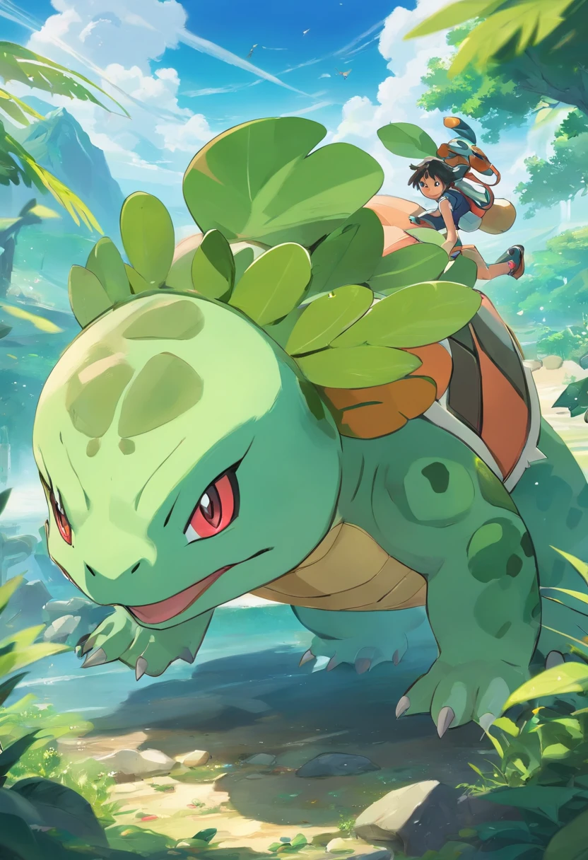 pokemon_magnanimously, levitating in jungle, High resolution,