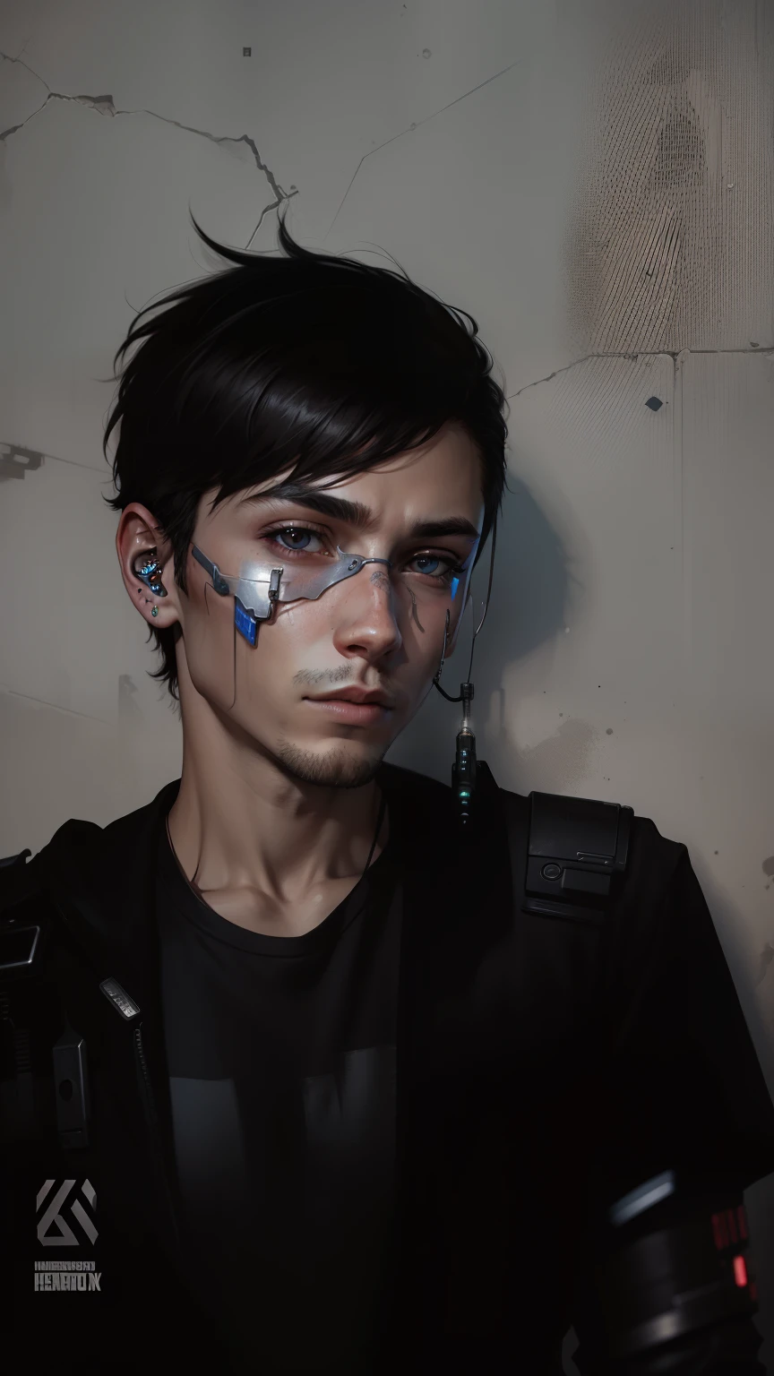 cyberpunk hendsome boy. realistic face.