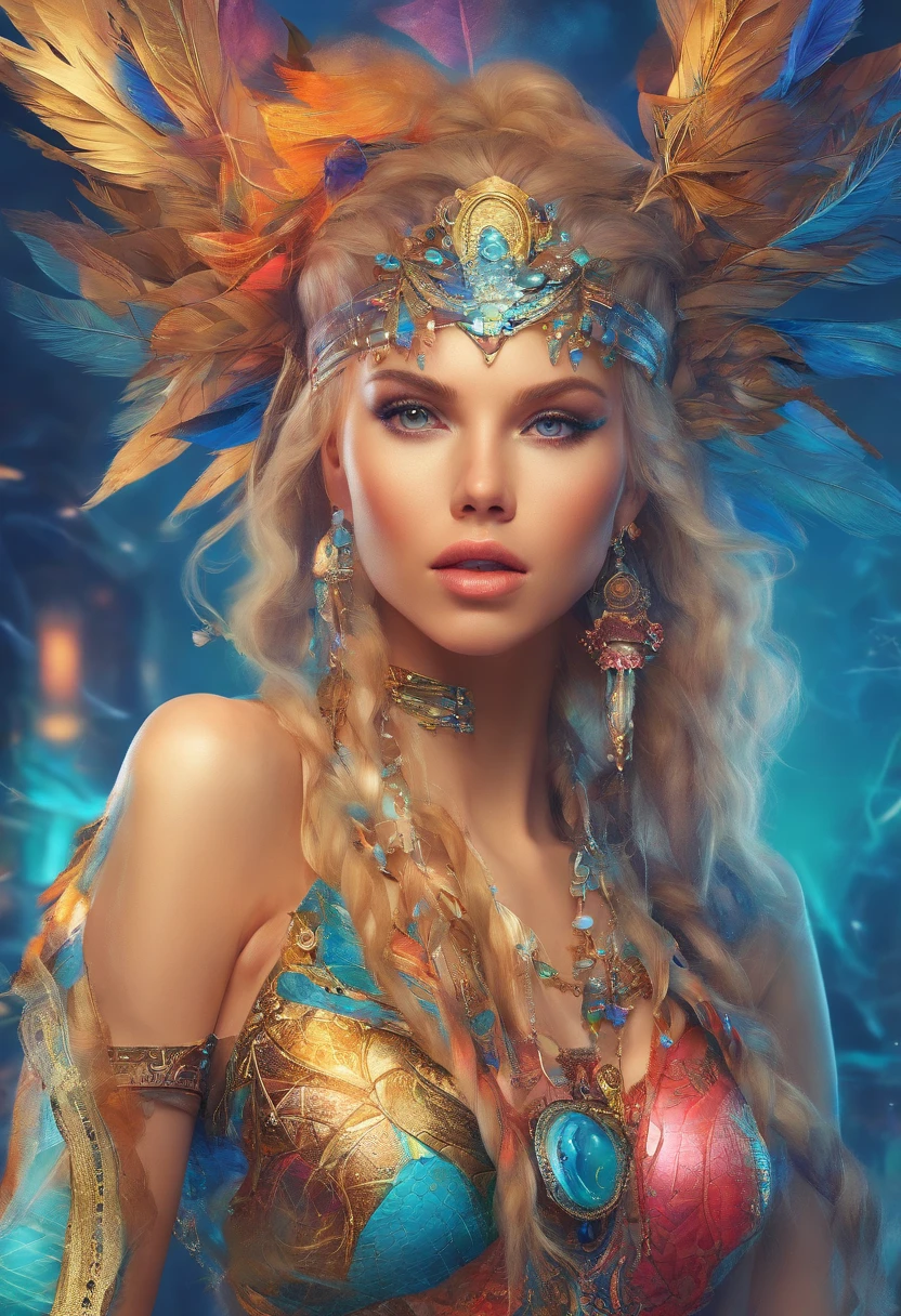 Masterpiece, Young Scarlett Johansson as a beautiful young elf BREAK (((Baids Short Blondes))) BREAK (((Tribal tattoos on the face))), BREAK (((Tribal tattoos on the cheeks))), BREAK (((Facial Piercing))), (((pointed ears))) BREAK (((Glow Blue Eyes))), BREAK (((Shot Full Body))), Фон BREAK Neon Cyberpunk City, BREAK ((Best Quality)), ((Masterpiece)), (Highly detailed:1.3), ..3d, Beautiful (ciberpunk:1.3), Bold colors and patterns, Eye-catching accessories, Fashionable and innovative hairstyle, Bright make-up, neon signage, LED lights, Bright and rich colors, detailed skin texture, detailed cloth texture, Beautiful Detail Face, intricate details, Ultra Detailed, Best Quality, extra high resolution, (Photorealistic: 1.4), RAW photo, Ellen von Unwerth, nikon d850 film stock photography, f1.6 lens, saturated colors, Realistic, Cinestill 800, back light, Rimlighting, studio lightning