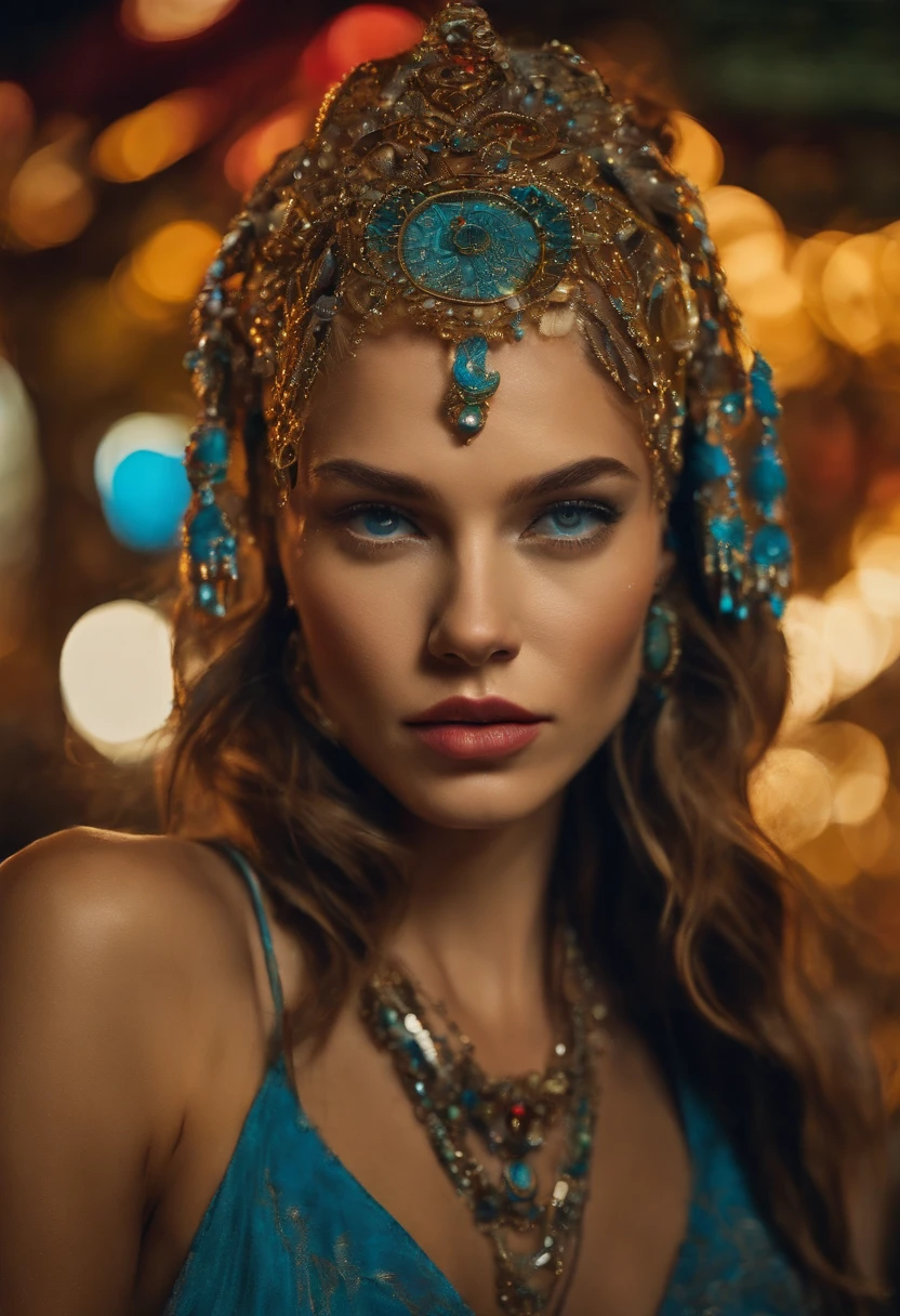 Masterpiece, Young Scarlett Johansson as a beautiful young female elf BREAK (((Short blonde Baids))) BREAK (((Tribal face Tattoos))), BREAK (((Tribal Cheek Tattoos))), BREAK (((face piercings))), (((pointy ears))) BREAK (((glowing blue eyes))), BREAK (((Full Body Shot))), BREAK Neon Cyberpunk City background, BREAK ((Best quality)), ((masterpiece)), (highly detailed:1.3), 3D, beautiful (cyberpunk:1.3), bold colours and patterns, eye-catching accessories, trendy and innovative hairstyle, vibrant makeup, neon signs, LED lights, bright and vivid color scheme, detailed skin texture, detailed cloth texture, beautiful detailed face, intricate details, ultra detailed, best quality, ultra high res, (photorealistic: 1.4), Raw photo, by Ellen von Unwerth, Nikon D850 Film Stock Photography, F1.6 Lens, Rich Colors, Realistic, Cinestill 800, backlight, rimlighting, studiolighting