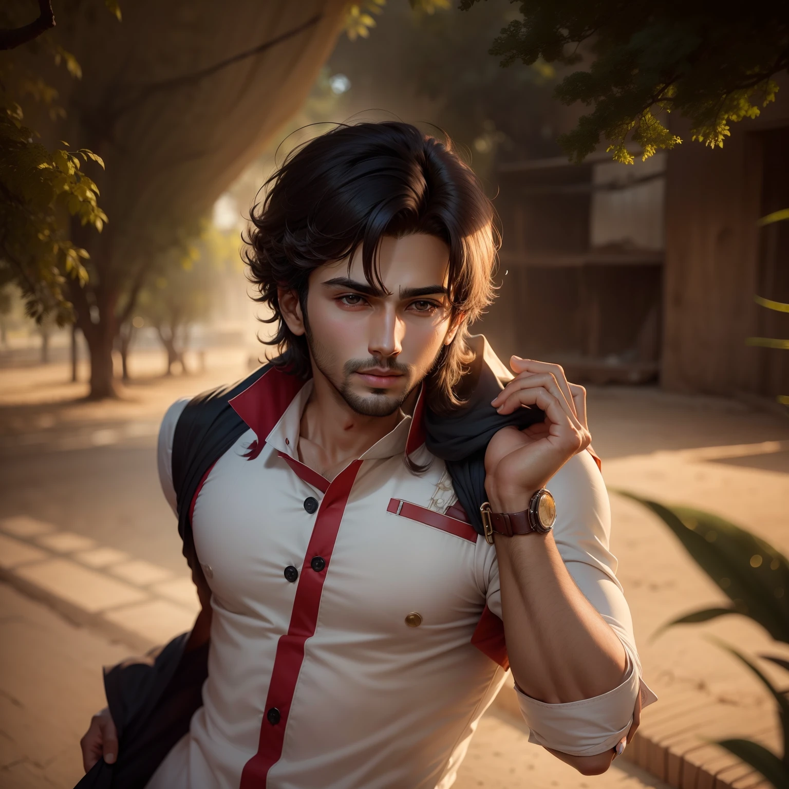 Chenge background  face clear handsome boy